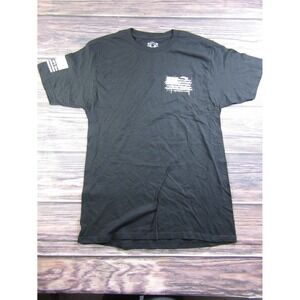 Howitzer Patriot Mens Medium Black T Shirt Military Veteran Police USA America